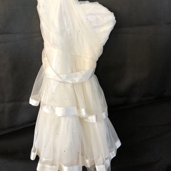 Tulle Layered Dress Off Shoulder SZ 4 Laura Petites - Picture 3 of 12